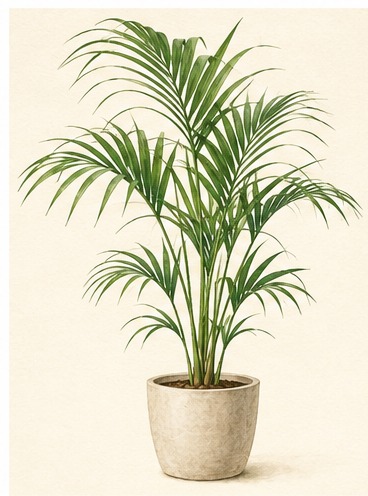 Ilustración de una palmera kentia